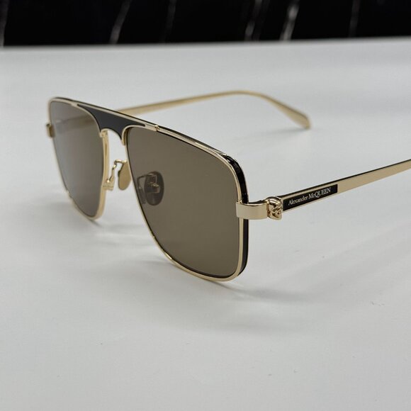 NEW ALEXANDER MCQUEEN AM0200S 002 PILOT FRAME SUNGLASSES Alexander McQueen - Picture 6 of 12